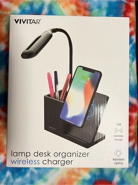 Reading Lamp Desk Organizer/Wireless Charger